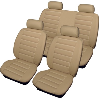 Leatherlook Full Set - Beige Car Seat Covers